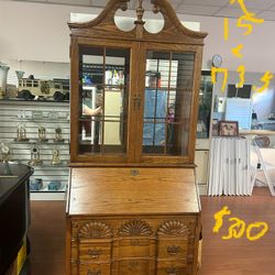 JASPER Cabinet Solid Wood Oak Traditional Style 