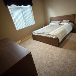 Complete Bedroom Set - Walnut Wood