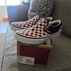 Checkerboard Slip On Vans