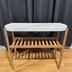 Ikea Satsumas Plant Stand Shelves Bamboo White