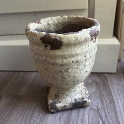 6” Tall Distressed Cup On Stem 