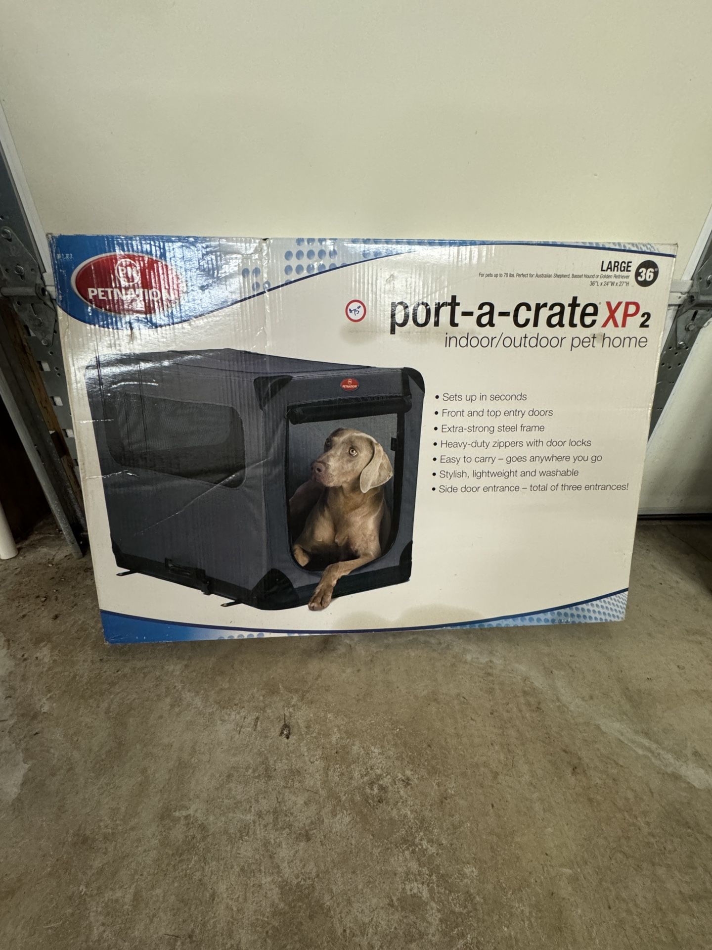 Large soft side dog crate