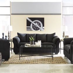 Black Sofa Loveseat Set 