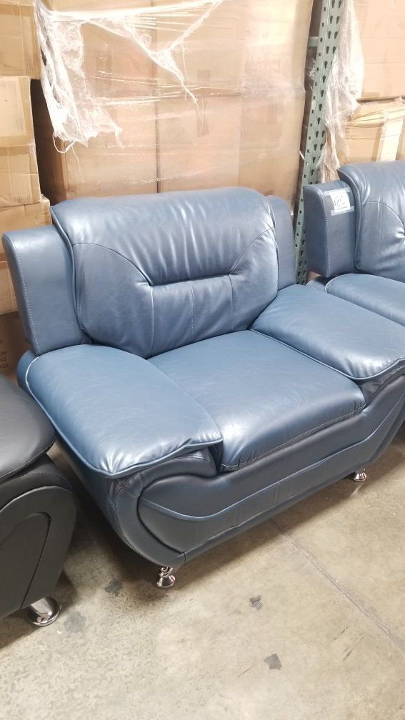 Blue PU Chairs. New in box