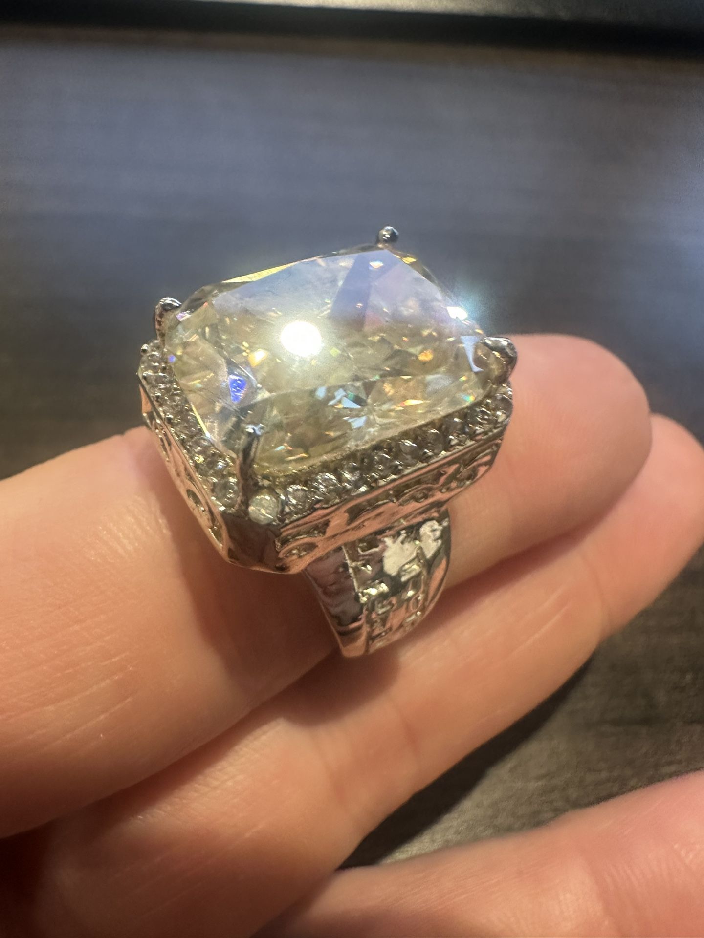 Mens Lab Champagne Diamond 15ct Ring 