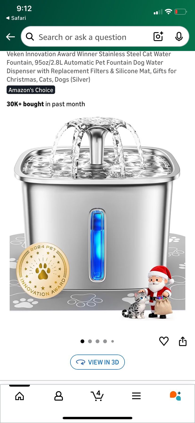 Veken Stainless Steel Water Fountain