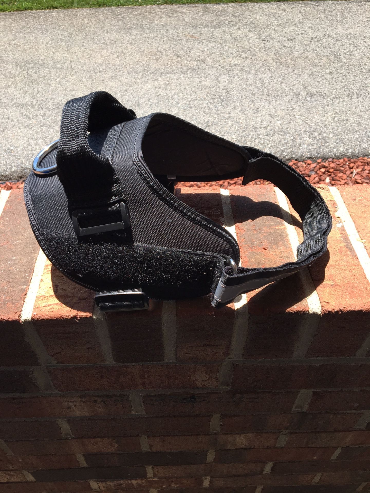 Black medium dog harness