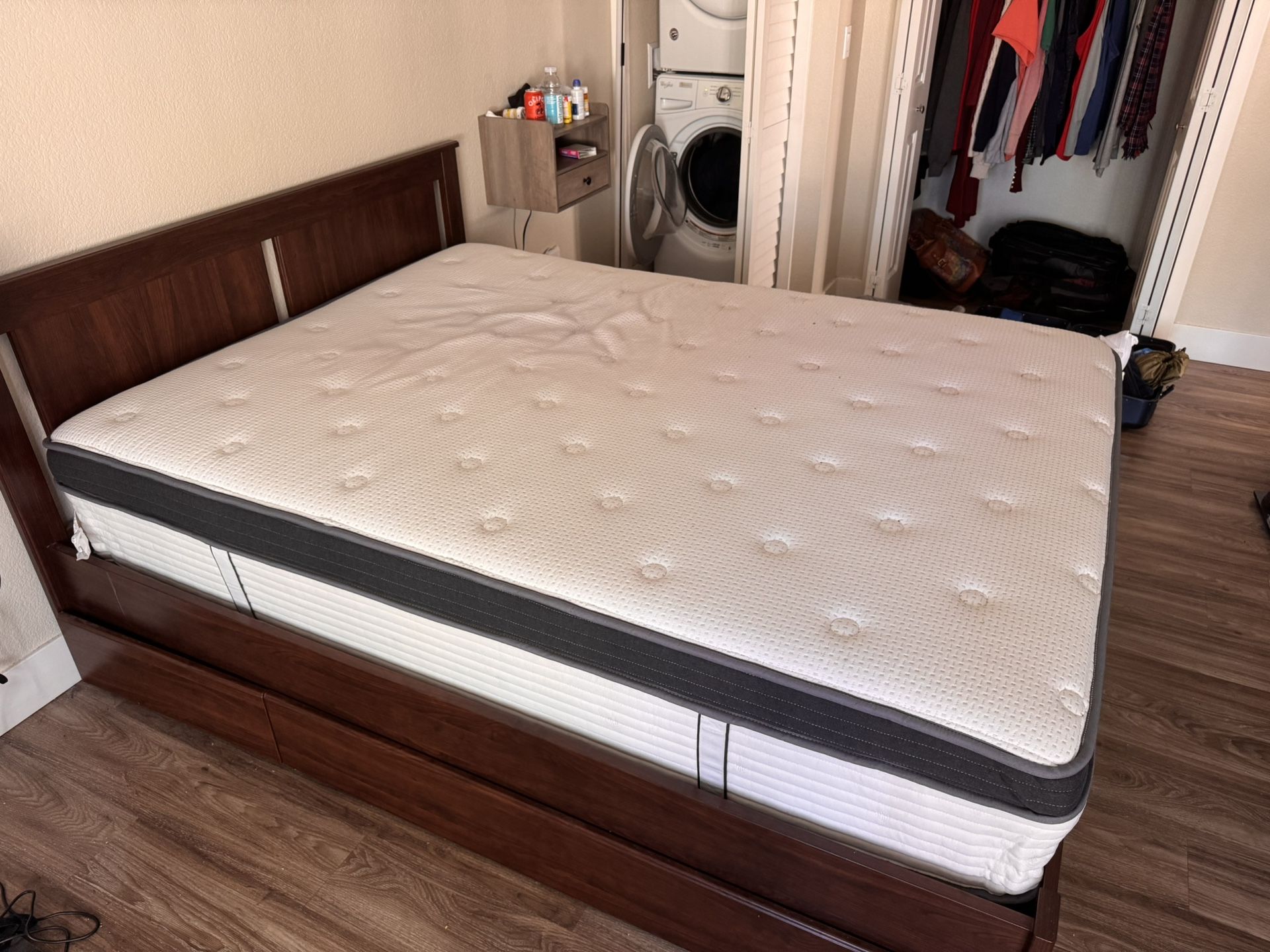 Queen Storage Bed & Mattress Combo
