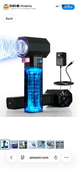 New XOOPON Car Dryer Air Blower with LED, 1600G & 220MPH Powerful Turbo Dryer for Car Drying, 4 Speeds Electric Turbo Fan, Cordless Leaf Blower for La