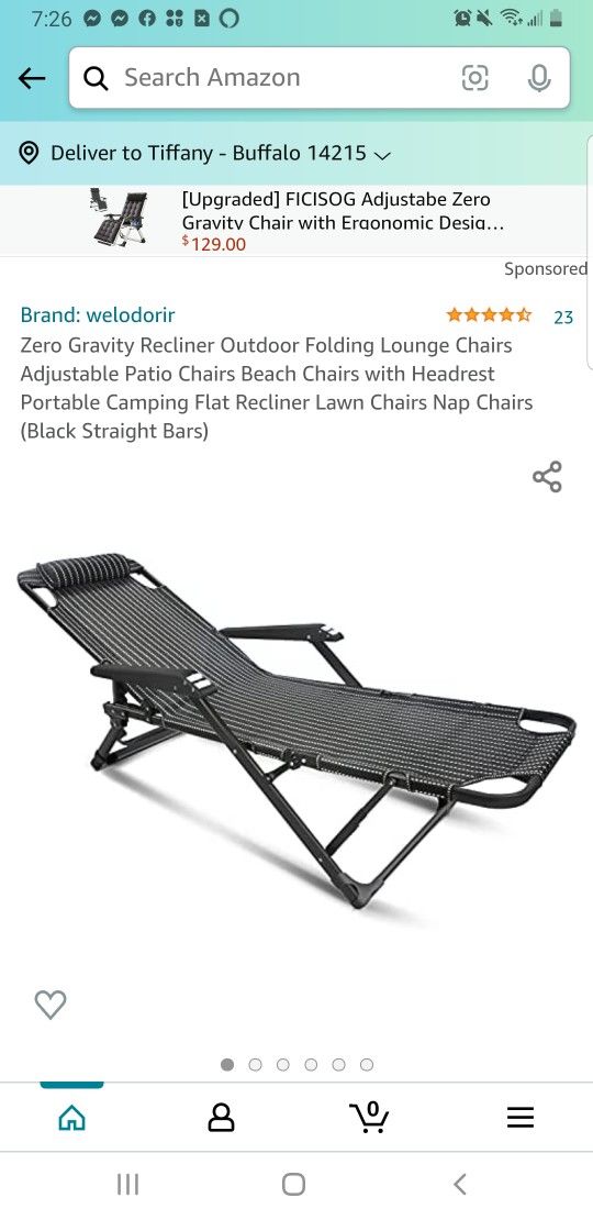 Zero Gravity Recliner Outdoor Folding Lounge Chairs

