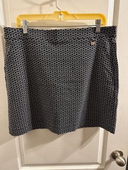 NEW with tags, Rafaella Skirt Black White Chain Link Print Pull On XL