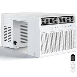 U-Shaped Window Air Conditioner, 10,000 BTU Window AC Unit Cools Up to 450 Sq. Ft for Bedroom/Living Room, Saddle AC Unit with Full Window View, Quiet