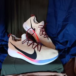 Nike Flyknit Racer Mens Cream Running Shoe Sz 12