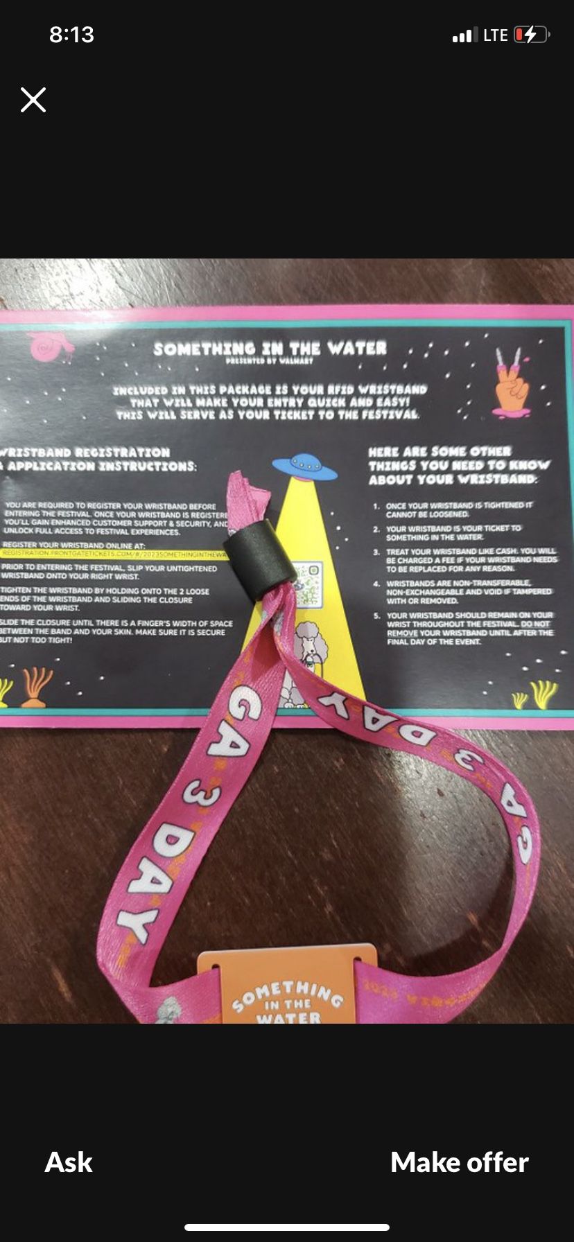 Something In The water Wristbands For Sale