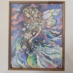Original Watercolor Painting "Spring Fairy"
