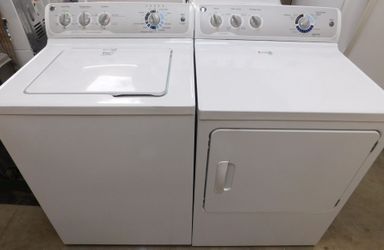 SUPER CAPACITY – GE WASHER AND GAS  DRYER -FREE DROP OFF