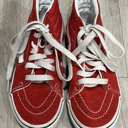Vans Red High Tops Size 12 Kids Great Valentines Day Sneakers