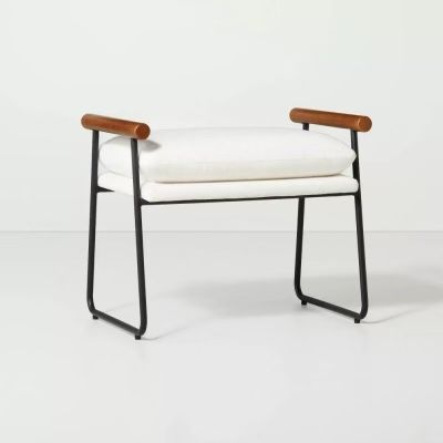HEARTH & HAND WITH MAGNOLIA ACCENT CHAIR OTTOMAN BENCH NEW OBO