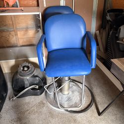 Salon chairs, Dryer, And Shampoo Bowls