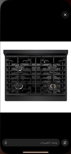 Black 4 Burner Gas Cooktop