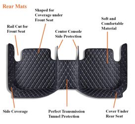 Diamond Stitching Custom Luxury Car Mats Set