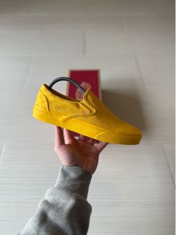 Vans classic slip on mono checkerboard spectra yellow size 8.5