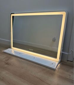 Large LED Backlit Vanity Mirror with Touch Controls