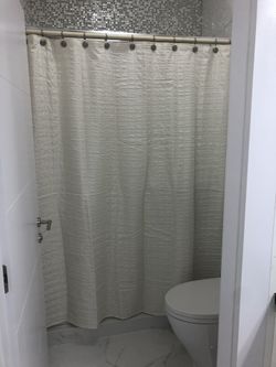 Bed Bath and Beyond Shower Curtain (size standard) color beige 72in x 72in