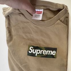 Supreme Box Logo Tee Camouflage Khaki FW23