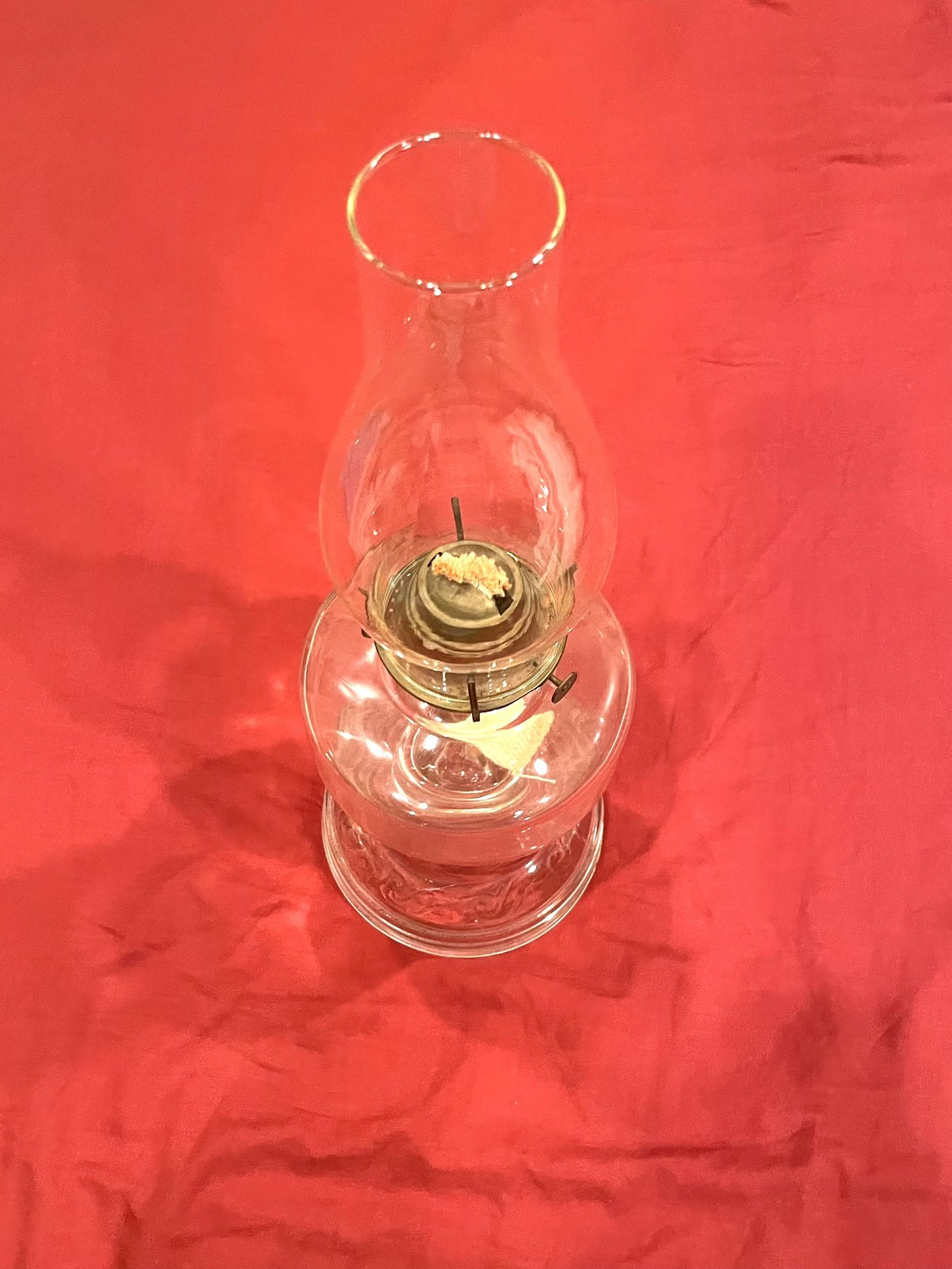 2 Old Oil Lamps 1 With A Chimney