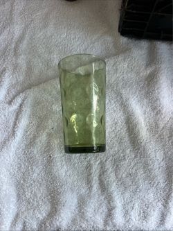 Vintage Mid Century Green Hazel Atlas Eldorado Juice/Highball Glass