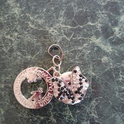 Mom/Children Life Snap Pendant- Black and Crystal Snap