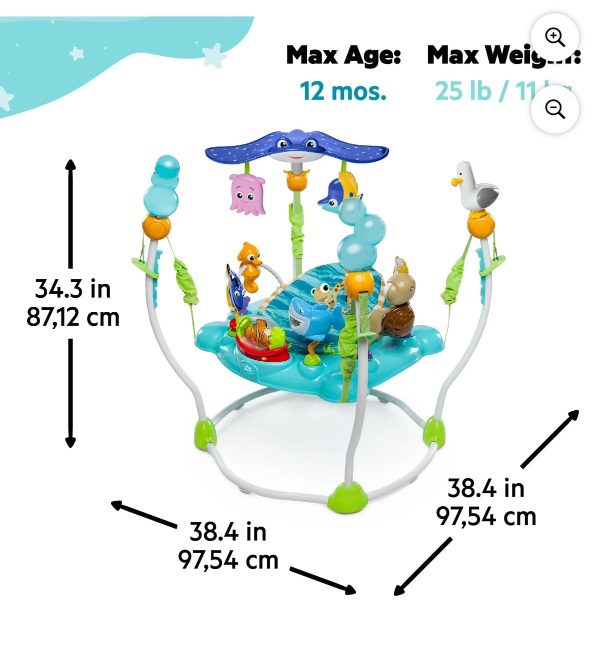  Disney Baby Finding Nemo Adjustable Baby Activity Center