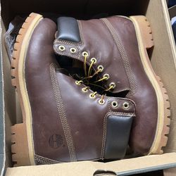 Men’s Timberland 6in Worn 2x Size 9.5 BROWN LEATHER BOOTS  for sale