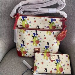 D23 Dooney & Bourke Disney Snow White 85th Anniversary Crossbody Bag + Wallet
