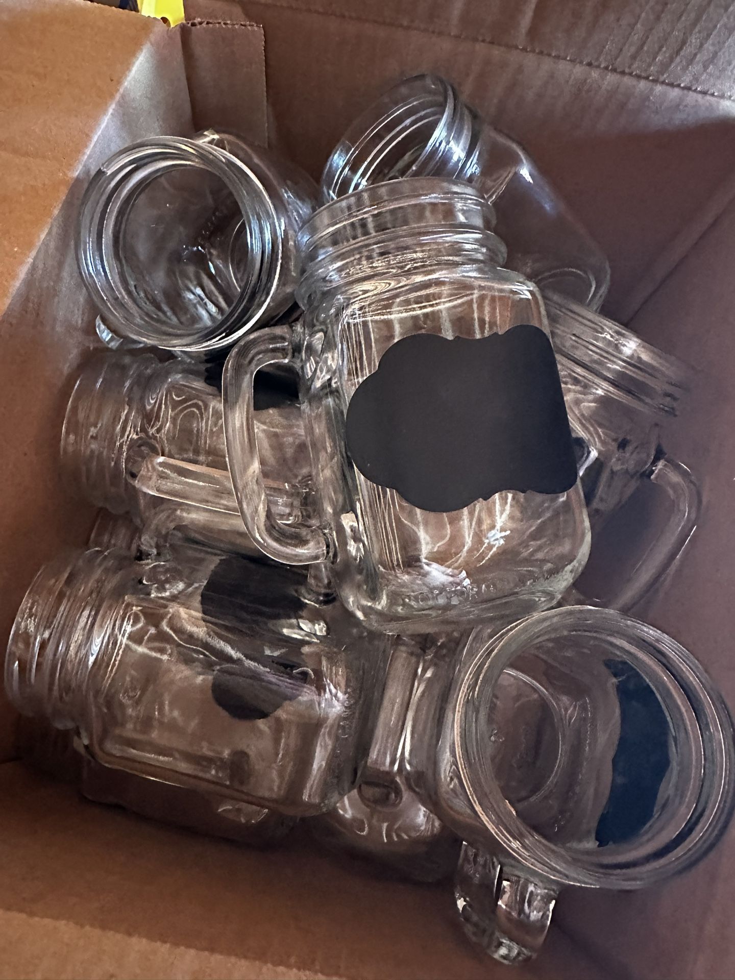 Mason Jars w/ Black Chalkboard Labels