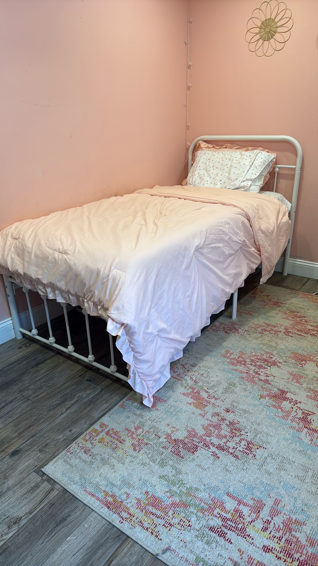 White Metal Bed Frame For Sale