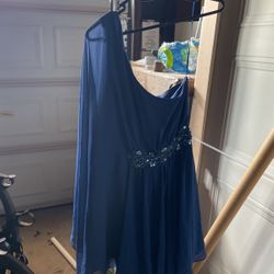 XL Blue Elegant Dress