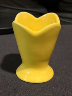 Vintage Yellow Ceramic Egg Cup
