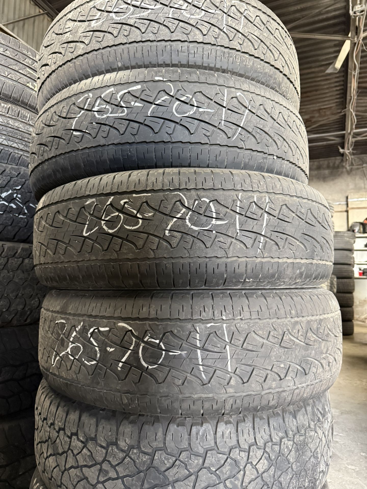 4 USED 265/70/17 TIRES Perelli Scorpion ATR Tires