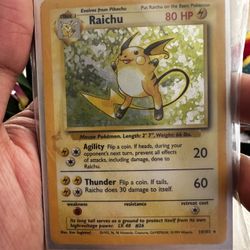 Raichu Base Set Foil Pokemon 