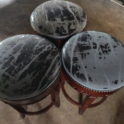 3 Brown Bar Stools 26' 