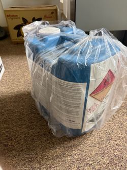 Large blue container with lid