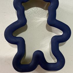 Teddy Bear Metal Cookie Cutter Large 5 inch Tin Plated Steel with Rubber Top
