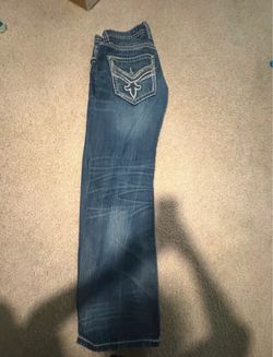 Men's Rock Revival relaxed straight but are bootcut jeans