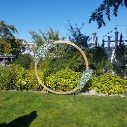 7 Foot Wedding Arch/Circle With Removable Florals