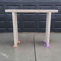 Travertine console table