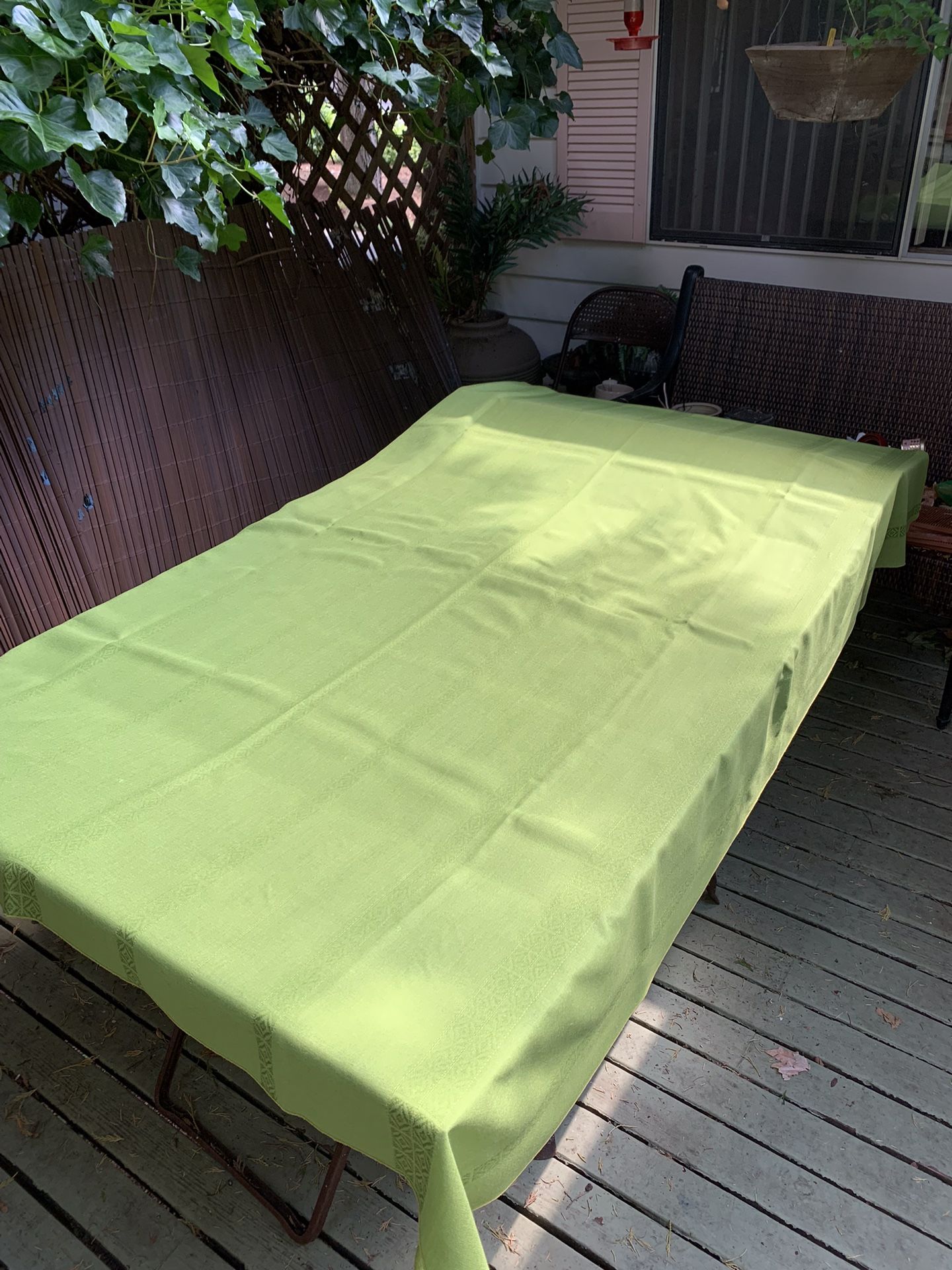 Vintage Green Tablecloth