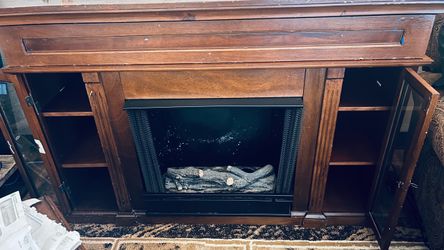 CANDLE LIT FIREPLACE-COULD USE A FACE LIFT