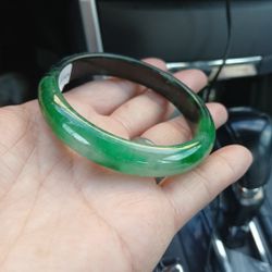 Certified Icy Deep Green Jade Jadeist Bangle Size 58_60mm